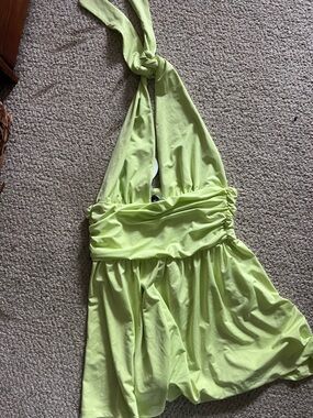 Princess Polly Halter Neck Romper - Green